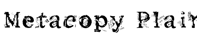 Metacopy Plain font preview