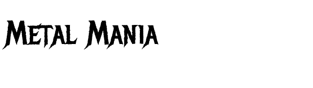 Metal Mania font preview