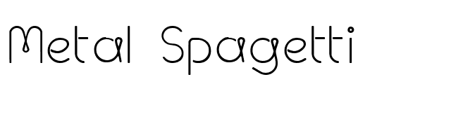 Metal Spagetti font preview