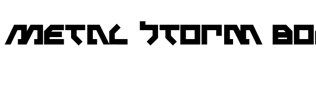 Metal Storm Bold font preview