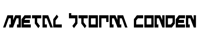 Metal Storm Condensed font preview