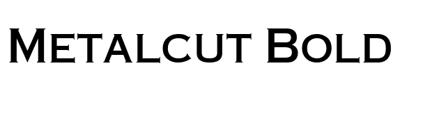 Metalcut Bold font preview