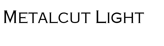 Metalcut Light font preview