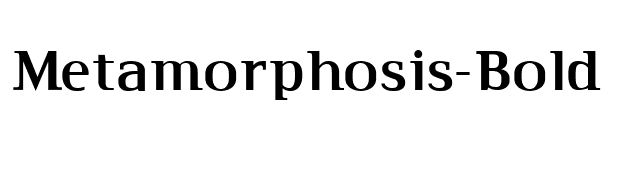 Metamorphosis-Bold font preview