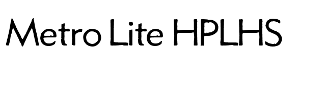 Metro Lite HPLHS font preview