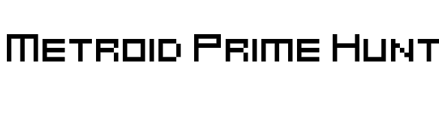 Metroid Prime Hunters font preview