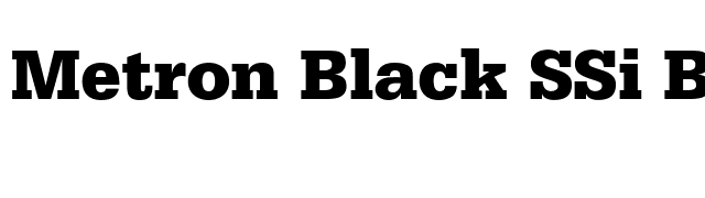 Metron Black SSi Black font preview