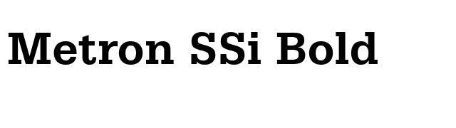 Metron SSi Bold font preview