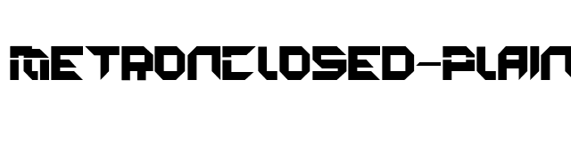 MetronClosed-Plain font preview