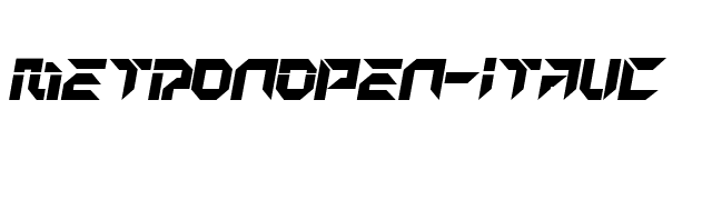 MetronOpen-Italic font preview