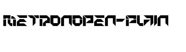 MetronOpen-Plain font preview