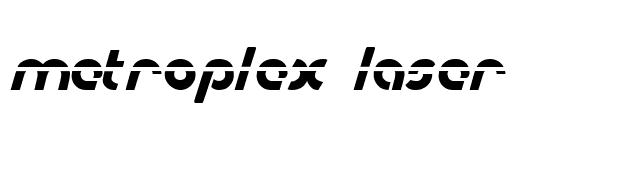 Metroplex Laser font preview