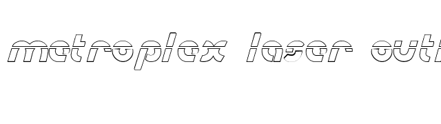 Metroplex Laser Outline font preview