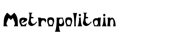 Metropolitain font preview