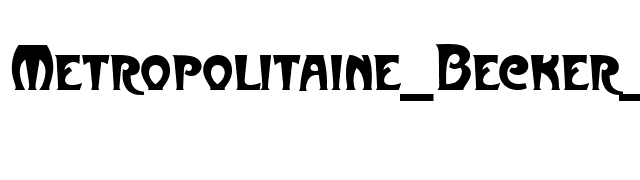 Metropolitaine_Becker_Caps font preview