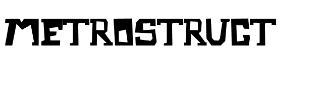 Metrostruct font preview