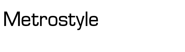 Metrostyle font preview