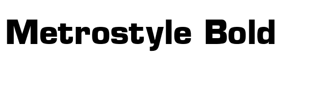 Metrostyle Bold font preview