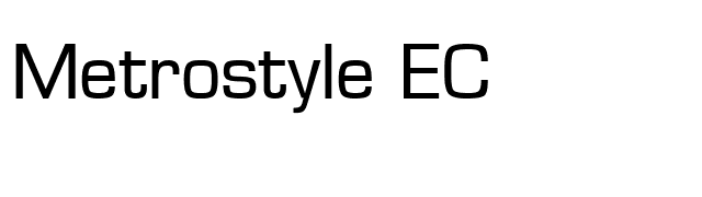 Metrostyle EC font preview