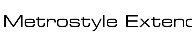 Metrostyle Extended font preview