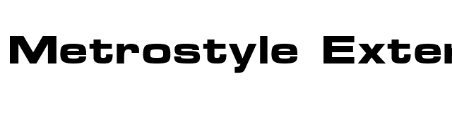 Metrostyle Extended Bold font preview