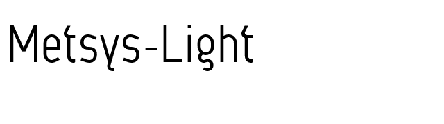 Metsys-Light font preview