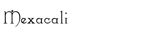 Mexacali font preview