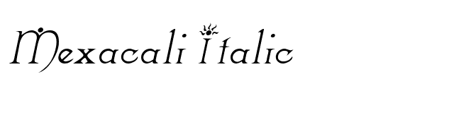 Mexacali Italic font preview