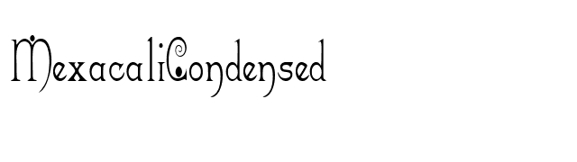 MexacaliCondensed font preview