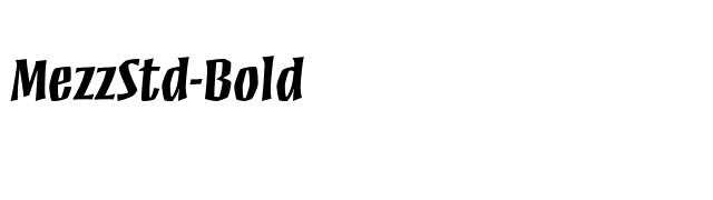 MezzStd-Bold font preview