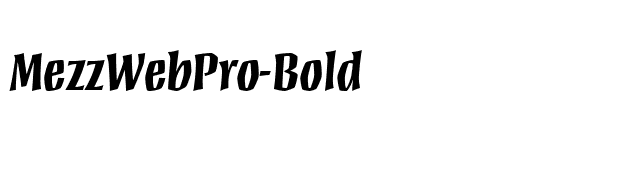 MezzWebPro-Bold font preview