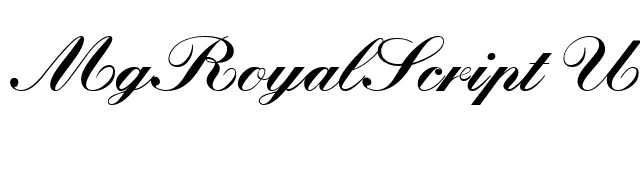 MgRoyalScript UC Pol Normal font preview