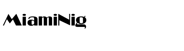 MiamiNig font preview