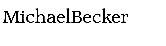 MichaelBecker font preview