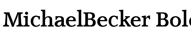 MichaelBecker Bold font preview