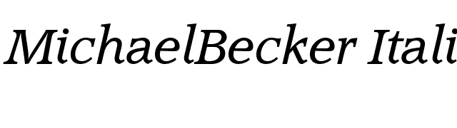 MichaelBecker Italic font preview