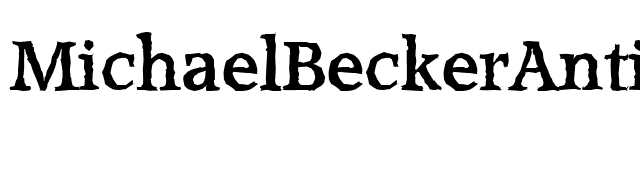 MichaelBeckerAntique-Bold font preview