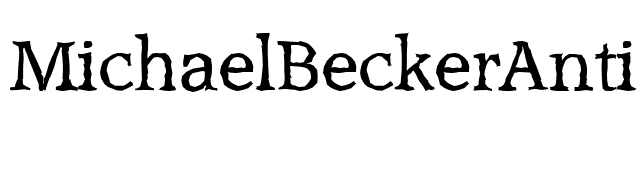 MichaelBeckerAntique-Regular font preview