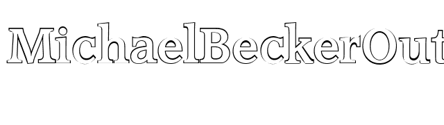 MichaelBeckerOutline Bold font preview