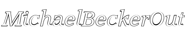 MichaelBeckerOutline Italic font preview