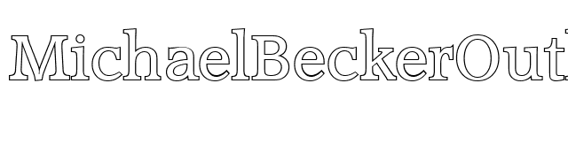 MichaelBeckerOutline-Regular font preview