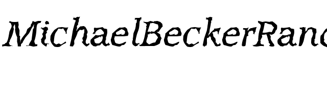 MichaelBeckerRandom-Italic font preview