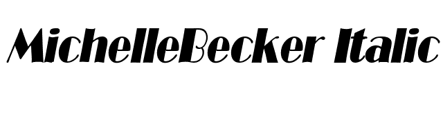 MichelleBecker Italic font preview