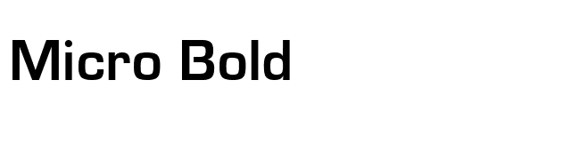 Micro Bold font preview