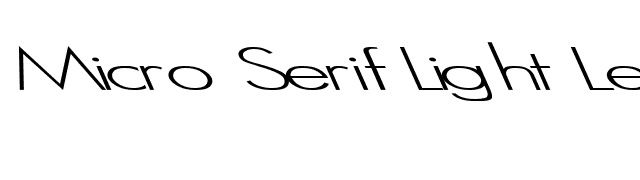 Micro Serif Light Lefty font preview