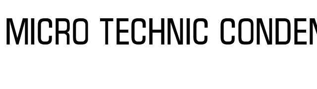 Micro Technic Condensed Regular font preview