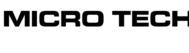 Micro Technic Extended Bold font preview