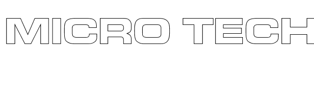 Micro Technic Extended Outline Bold font preview