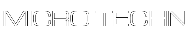 Micro Technic Extended Outline Regular font preview