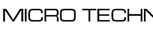 Micro Technic Extended Regular font preview